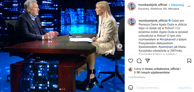 Monika Olejnik i jej dziwne buty