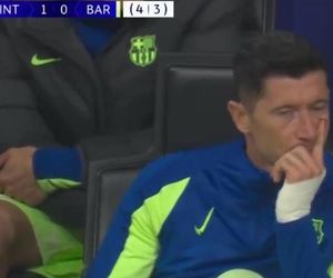 Inter - Barcelona: Robert Lewandowski aż złapał się za głowę! Fatalny start Barcy