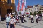 Protest pracowników PKP Cargo we Wrocławiu. Pracę ma stracić prawie 400 osób 