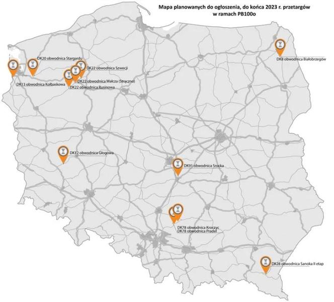 Mapa planowanych przetargów