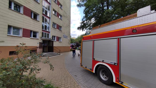 Cztery wozy strażackie na ul. Chrobrego w Toruniu. Wszystko przez przypaloną potrawę [ZDJĘCIA]