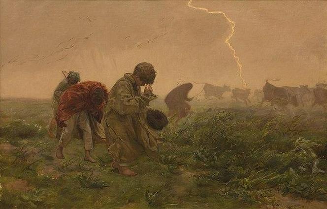 Józef Chełmoński, "Burza" (1896) 
