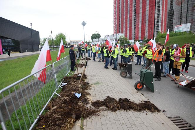 Rolnicy protestowali w Katowicach na Europejskim Kongresem Gospodarczym