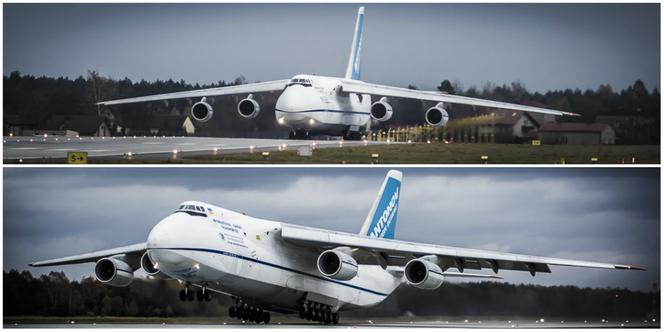 Antonow An-124 Rusłan na lotnisku w Pyrzowicach