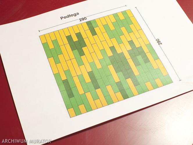 Pomysł na stary PARKIET: kolorowy WZÓR na PARKIECIE Odnawiamy parkiet