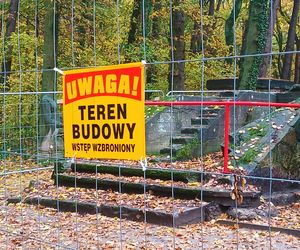 Porządkowanie terenu wokół wieży Quistorpa