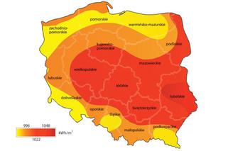 Natężenie promieniowania słonecznego w Polsce