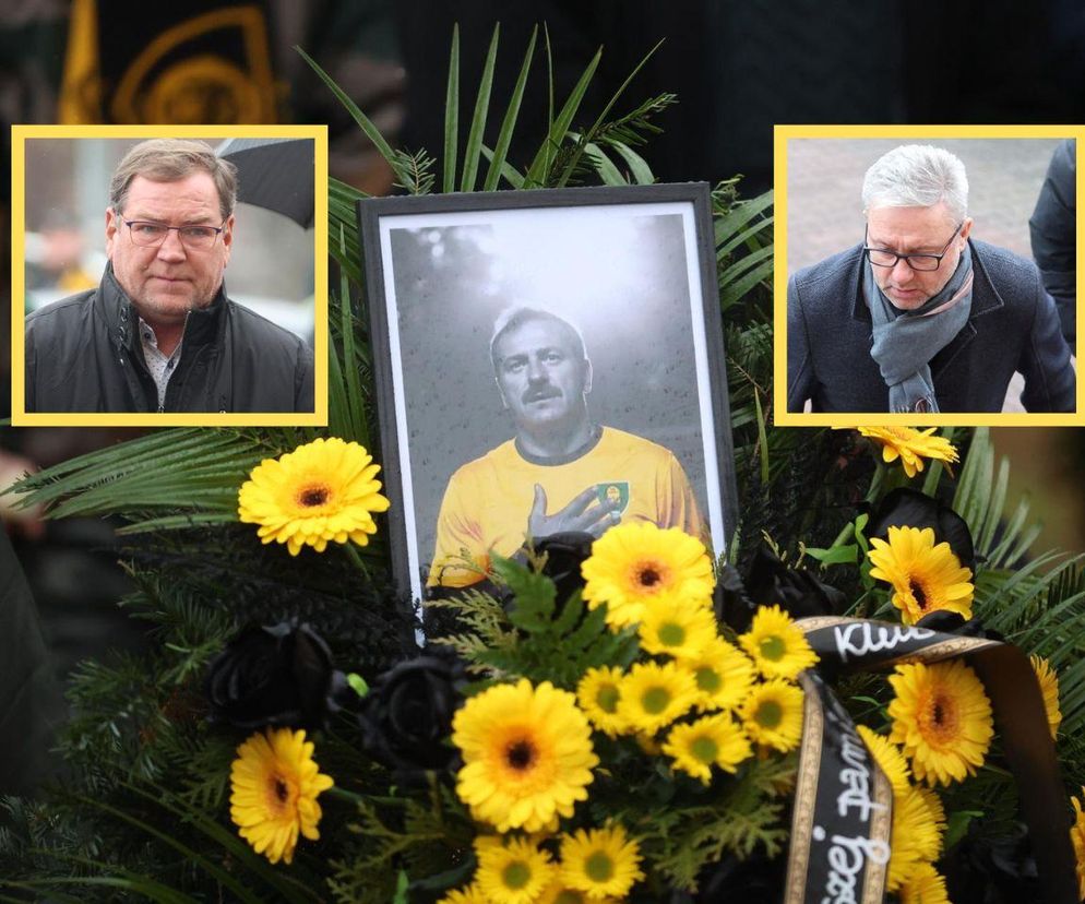 Jerzy Brzęczek i Jan Urban na pogrzebie Jana Furtoka