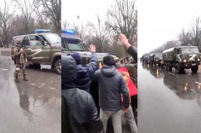 Ukraińcy blokują przejazd rosyjskiej armii
