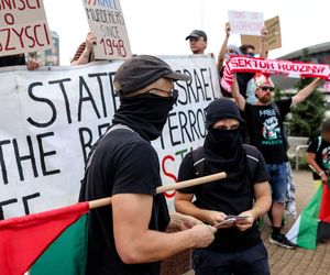 Protesty przed Polska - Izrael na Eurobasket 2025