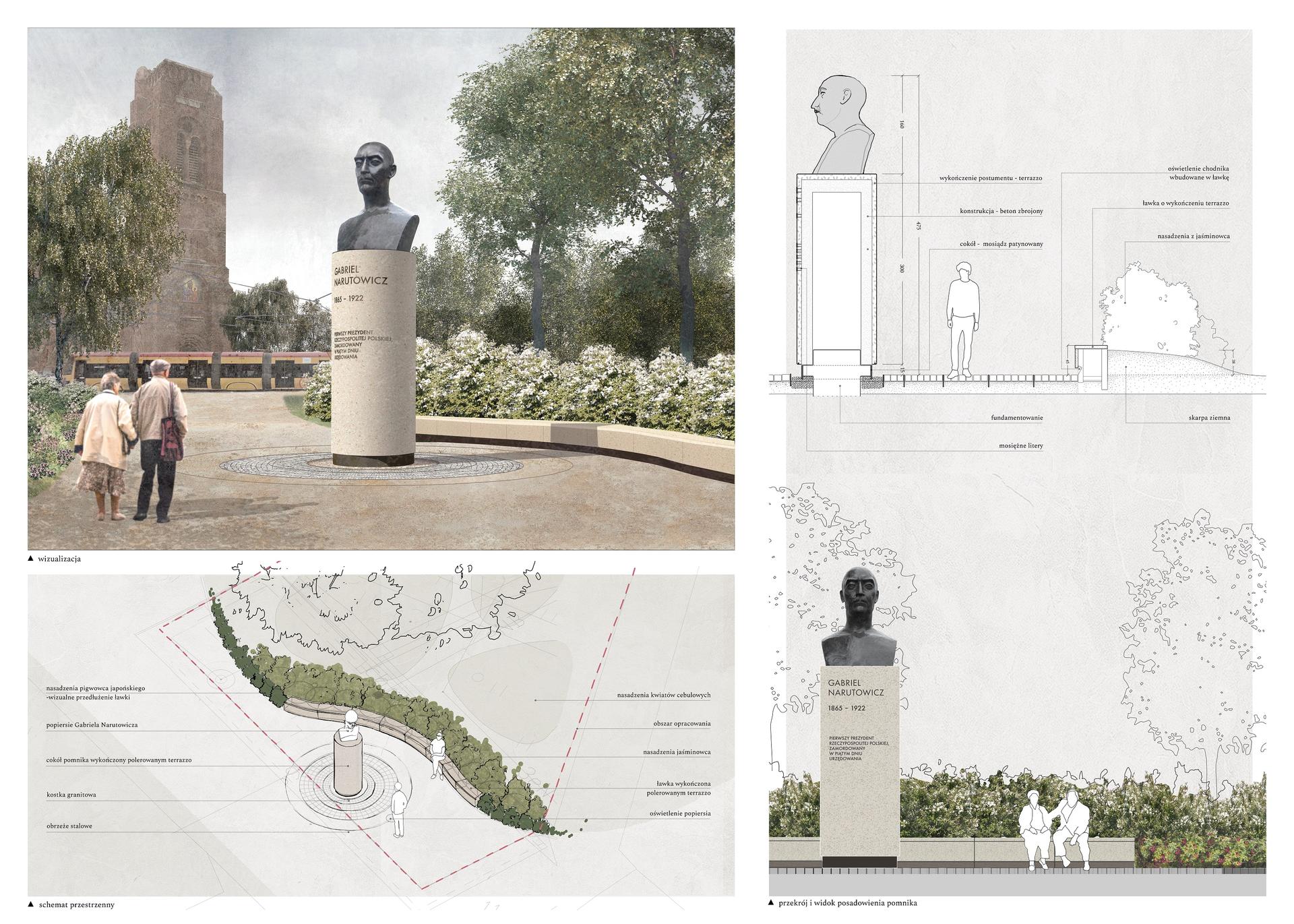 Pomnik Narutowicza w Warszawie po nowemu. Znamy wyniki konkursu