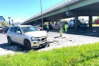 Wypadek na rondzie Zesłańców Syberyjskich w Warszawie