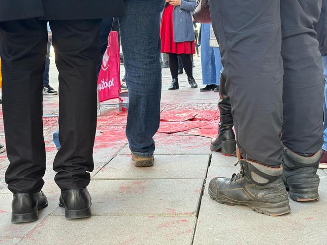 Dziennikarka „Super Expressu” oblana farbą i wyrzucona z pikiety antyaborcjonistów. „Wynocha z mojego zgromadzenia!”