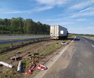 Zderzenie dwóch tirów na S5 koło Leszna