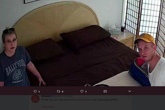 Kamerki ukryte w pokoju wynajętym przez Airbnb