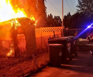 Kolejny pożar altany na ogródkach działkowych w Katowicach. Spłonęła doszczętnie