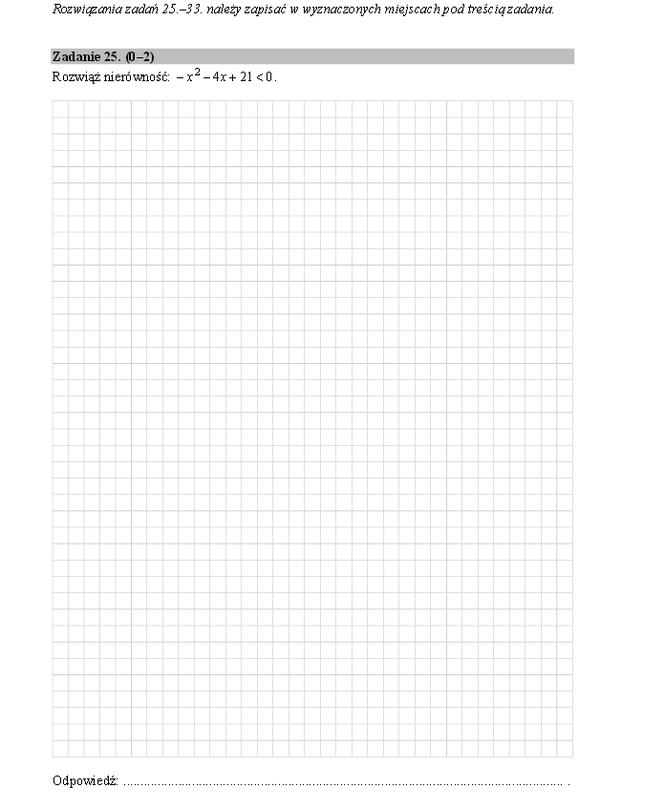 matura próbna 2014 CKE matematyka 7