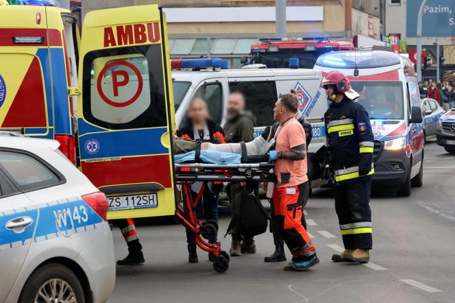 Wypadek na placu Rodła w Szczecinie