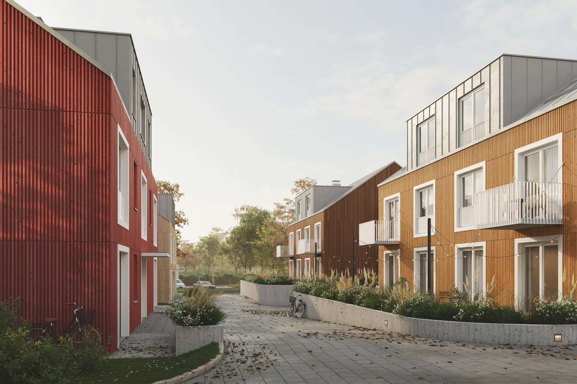 Drewniane osiedle socjalne pod Białymstokiem