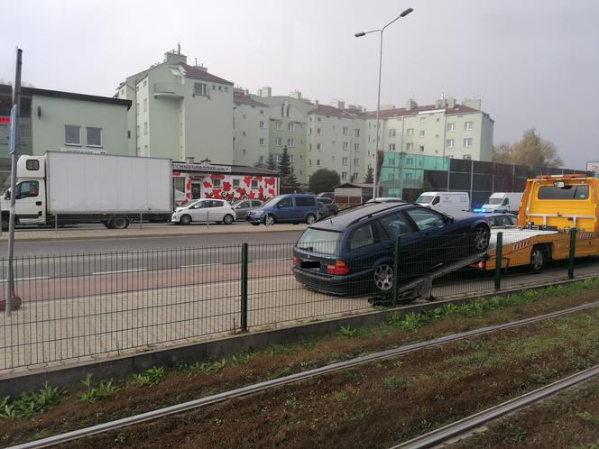 Zderzenie radiowozu z BMW w Krakowie