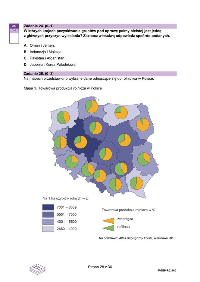 Matura 2024: geografia rozszerzona. ARKUSZ FORMUŁA 2023