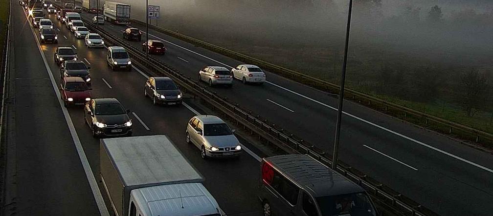 Potrącenie pieszego na autostradzie A4