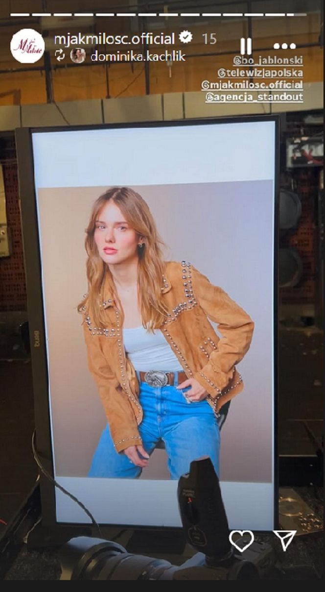 M jak miłość sesja. Dominika Kachlik (Franka)