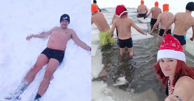 Rozkuli lód i weszli do wody. Tak wyglądało morsownaie w woj. lubelskim!
