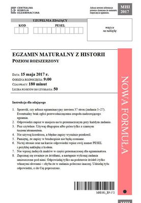 Matura 2017 historia