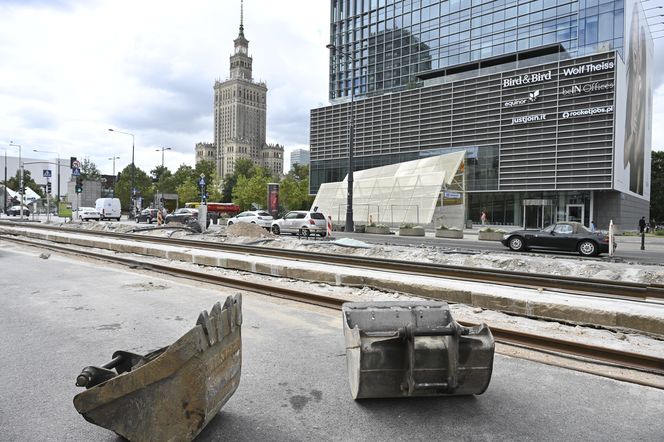 Remont torowiska na ul. Marszałkowskiej (sierpień 2025)