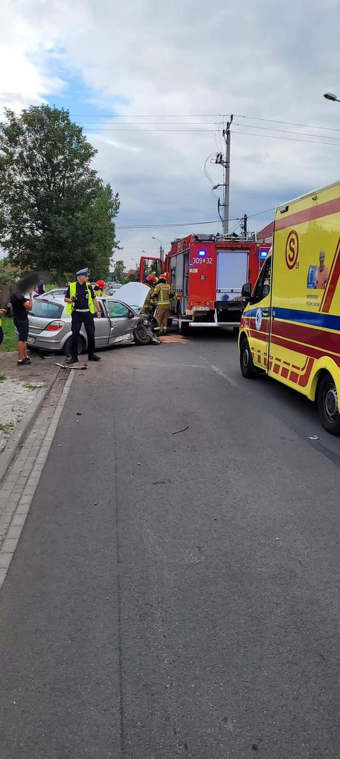 Zderzenie dwóch osobówek w Nowej Wsi Wielkiej! Jedna osoba trafiła do szpitala [ZDJĘCIA]