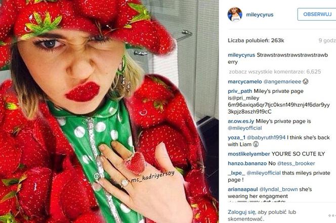 Miley Cyrus pierścionek zaręczynowy