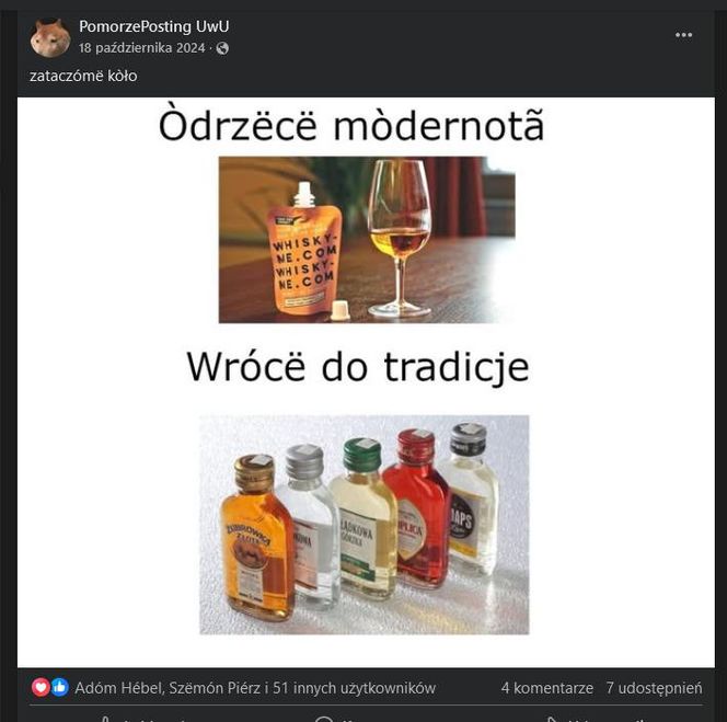 Mem ze strony FB PomorzePosting UwU