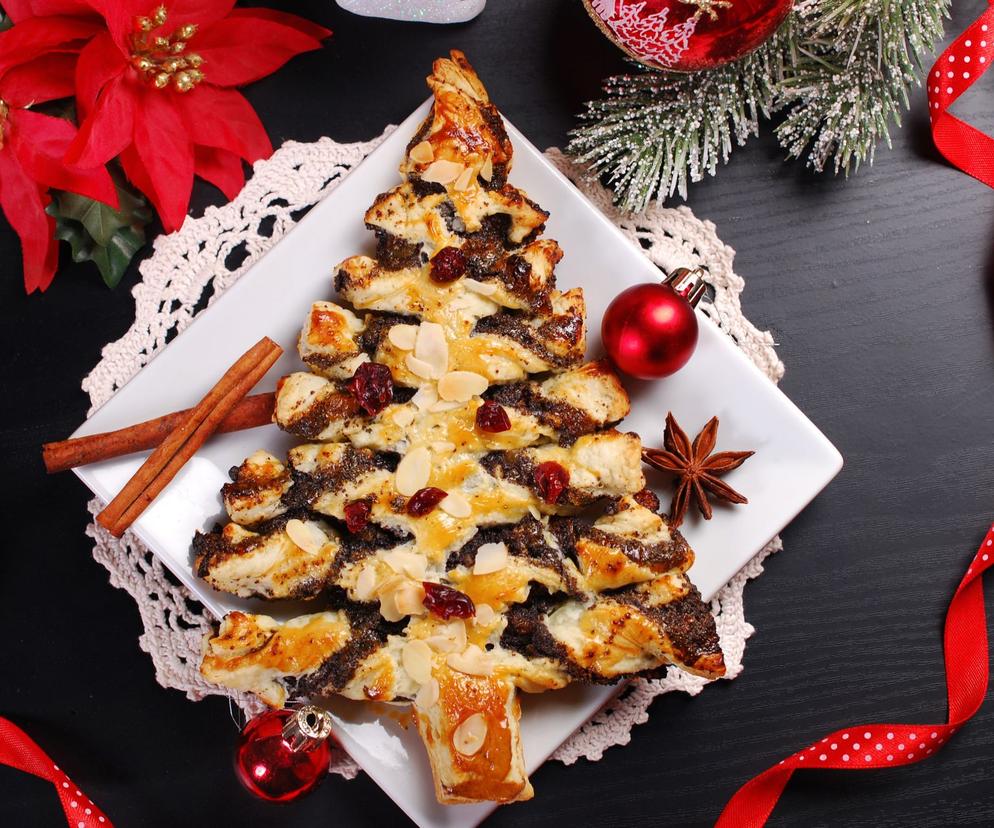 choinka z ciasta francuskiego