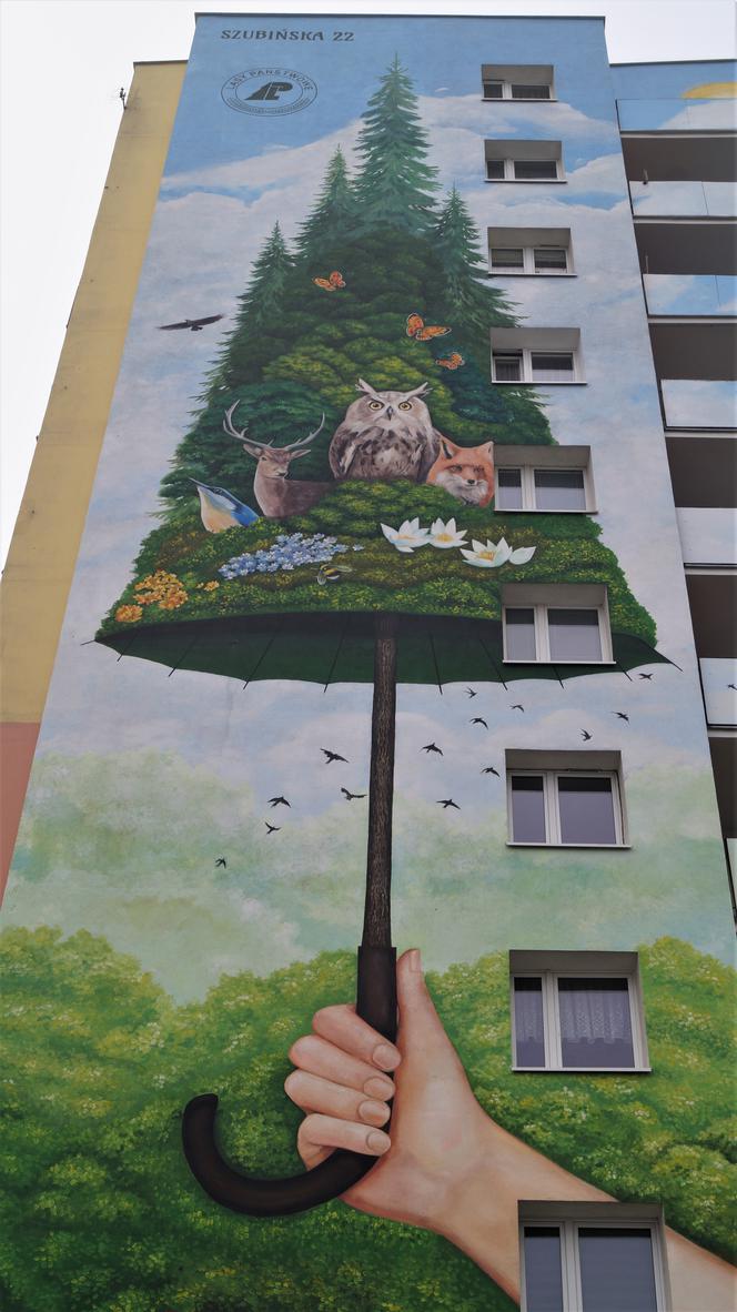 Nowy mural na bydgoskim Błoniu. Powstał ze specjalnych farb [ZDJĘCIA] 