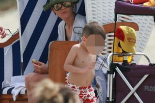 Agnieszka Radwańska na plaży