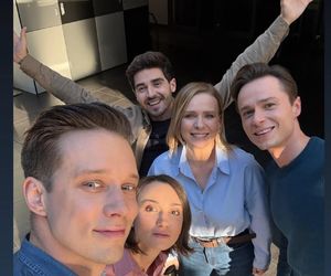 Pierwsza miłość na planie. Piotrek (Michał Mikołajczak), Melka (Ewa Jakubowicz), Krystian (Patryk Pniewski), Marysia (Aneta Zając), Kacper (Damian Kulec)