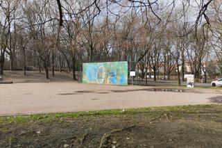 Mural w Parku Szczęśliwickim zniszczony