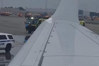 Ewakuacja i pożar na lotnisku JFK