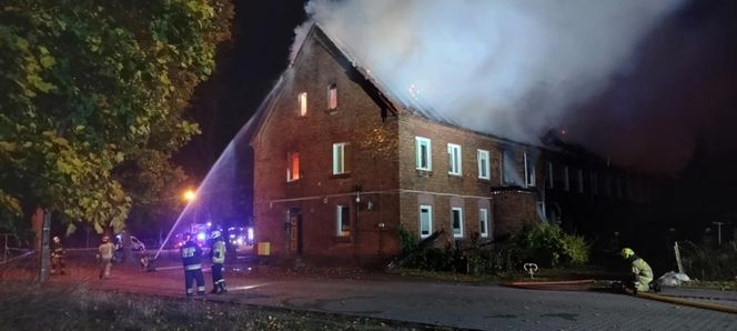 Pożar budynku mieszkalnego w Łobzie