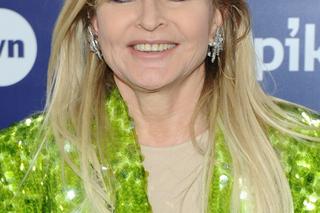 Błyszcząca Monika Olejnik odsłoniła nogi 