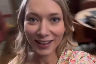 Na Wspólnej. Łucja Agier (Magdalena Kaczmarek) na planie