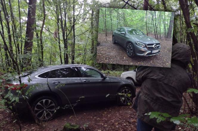 Luksusowy SUV odnaleziony w lesie