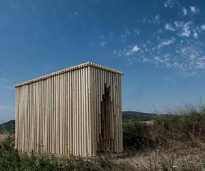 Poliphony. Jedna z instalacji zrealizowanych w ramach warsztatów Hello Wood 2013 (współczesna architektura drewniana)