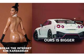 Nissan nabija się z tyłka Kim Kardashian: GT-R NISMO ma większy zadek!