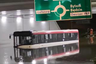 Dąbrowa Górnicza zalana po burzy