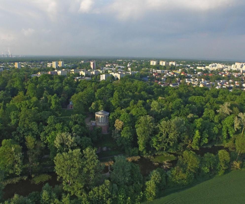 Widok na miasto od strony parku
