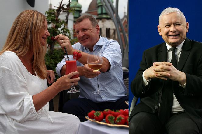 Kaczyński na rocznicy ślubu Kurskich! Wyciekły zdjęcia z knajpy!