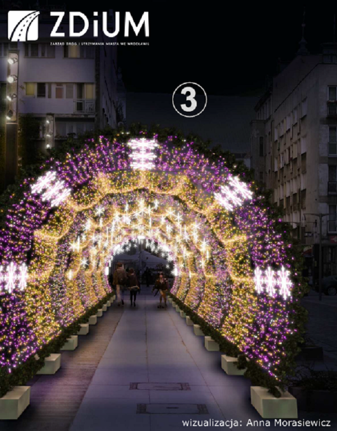 Tak będą wyglądały w tym roku świąteczne iluminacje na wrocławskich ulicach