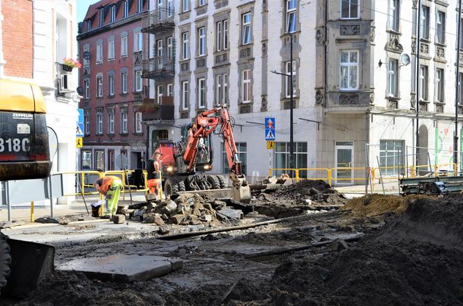 Modernizacja torowiska na ul. Wolności w Zabrzu - zmiana organizacji ruchu. NOWE ZDJĘCIA